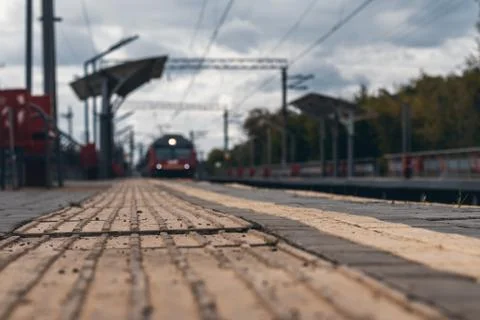 The train is arrived Stock Photos