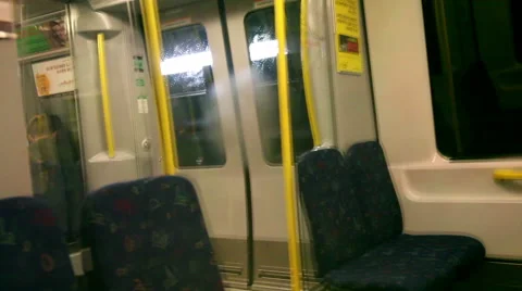 Train arrives in a metro station Stock Footage 45161275
