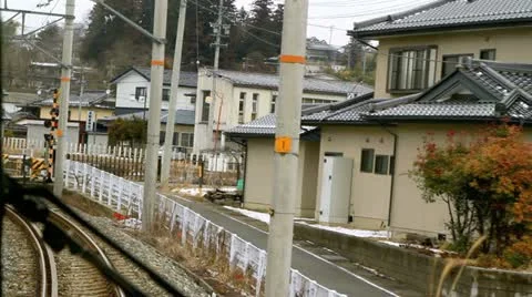 Train arrives at the station. Stock Footage