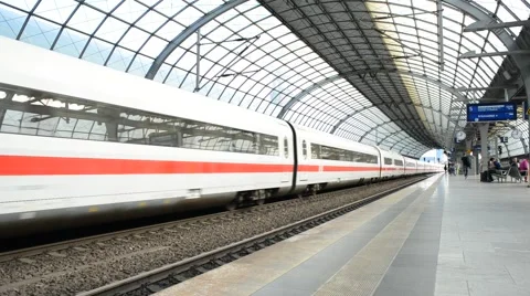 Train Arrives at the Station Stock Footage 61324547