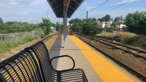 TRAIN ARRIVING Stock Footage 94315254