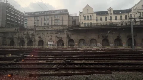 Train arriving at Paris Est main station Stock Footage 242369448