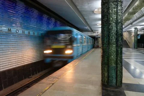 The train arriving Fotos Stock