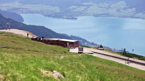 Train Arriving in Station in Austria Stock Footage 40267973
