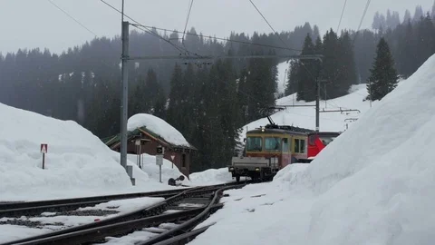Train Arriving to Station Stock-Footage 89108557