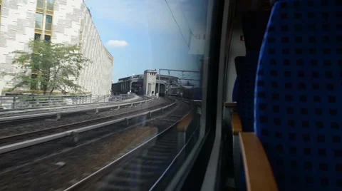 Train Arriving At The Train Station In Berlin Stock Footage 61939785