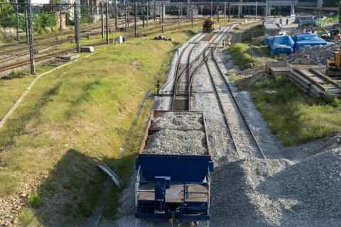 Train ballast Foto stock