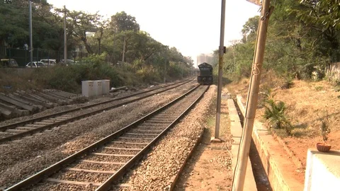 Train in Bangalore India Stock Footage 87698440