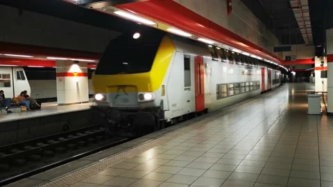 Train in Belgum Stock Footage 158795437