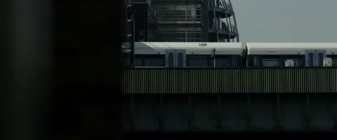 Train on Blackfriars Bridge Stock Footage 140259453