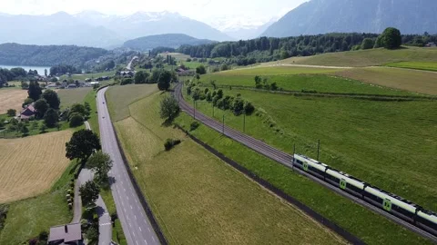 Train BLS in Switzerland Video stock 244917539