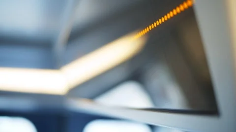 Train board next station display. Electronic information showing destination Stock Footage 110924152