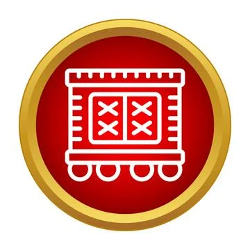 Train boxcar icon representing cargo shipping logistics Stock Illustration
