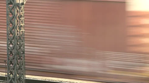 Train on Bridge - Close Up - Time Lapse Stock Footage 22475165