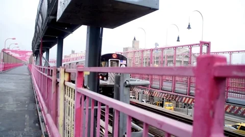 Train On Bridge Video stock 79996062