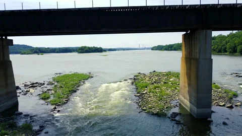Train Bridge over the Susquehanna River 库存影片 161287449