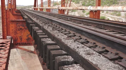 Train Bridge Pan Across Stock Footage 40086730
