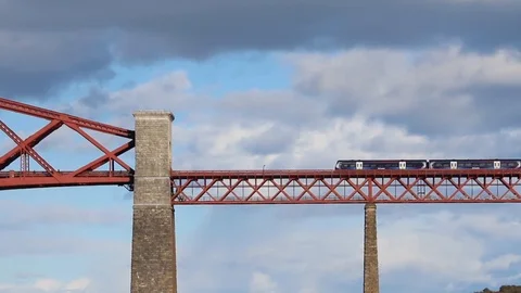 Train bridge - South Queensferry Stock Footage 95479433