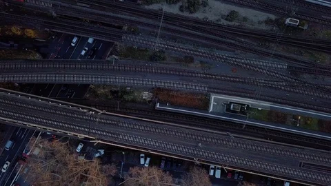 Train Bridge With Train Arriving Stock Footage 99310262