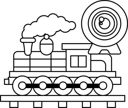 A train with a camera on top of it Stock Illustration