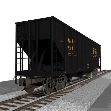 Train Car: Coal Hopper: C4D Format 3D Model