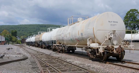 Train Car Dock Stock Footage 128313146