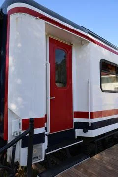 Train car door Stock-Fotos