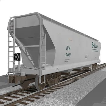 Train Car: Grain Hopper: C4D Format 3D Model