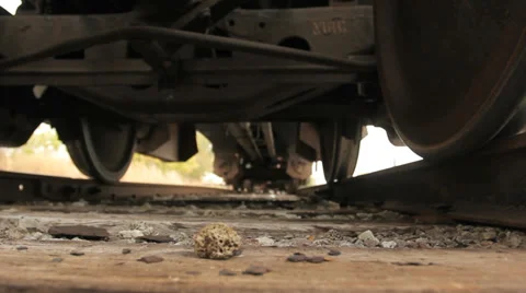Train Car Underside Rack Focus Stock-Footage 32593212