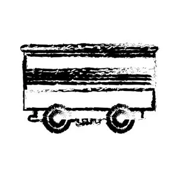 Train cargo car container logistics heavy transport Stock Illustration