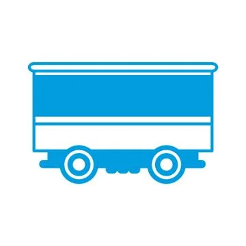 Train cargo car container logistics heavy transport Stock Illustration