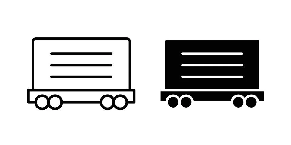 Train cargo icon design. Simple Vector illustrations.. 스톡 일러스트