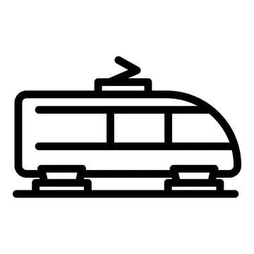 Train cargo icon outline vector. Container car Stock Illustration