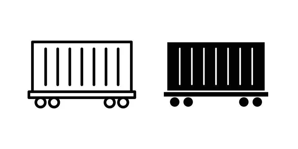 Train cargo icon set. Vector EPS 10 イラスト素材