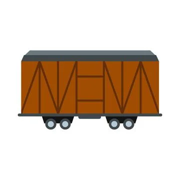Train cargo wagon icon Stock Illustration