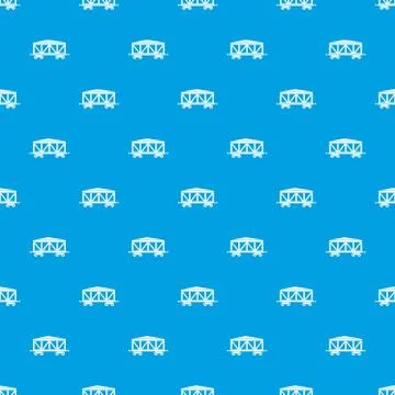 Train cargo wagon pattern seamless blue Stock Illustration