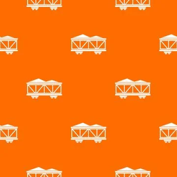 Train cargo wagon pattern seamless Stock Illustration