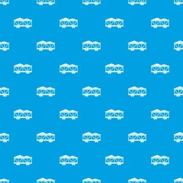 Train cargo wagon pattern seamless blue Stock Illustration