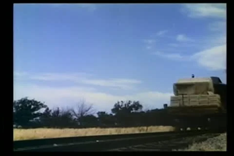 Train carrying boxes of dynamite Stock Footage 11350864