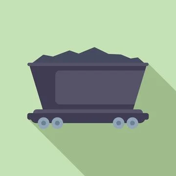 Train carrying coal illustration, mining industry concept 스톡 일러스트