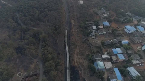 Train changing tracks Stock Footage 106351702