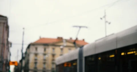 Train in city 動画素材 94670141