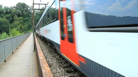 Train close up outdoor shot Stock Footage 24825592