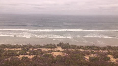 Train Coast line window view Stock Footage 234650186