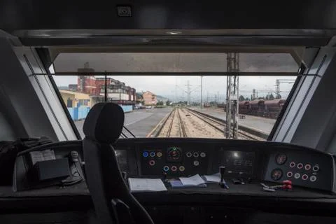 Train cockpit Stock Photos