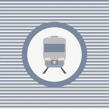 Train color flat icon Stock Illustration