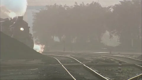 The train is coming Stock Footage 249505857