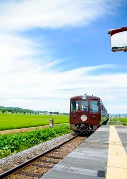 Train is coming to station1 Stock Photos
