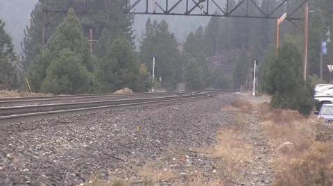 Is the train comming Video stock 44855364