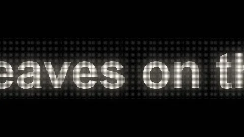 Train commute delays message on LED scrolling panel Stock Footage 199265934